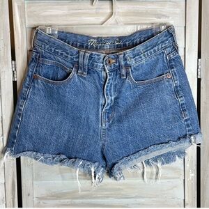 Madewell cut off blue jean denim shorts size 25 5 pocket cutoffs